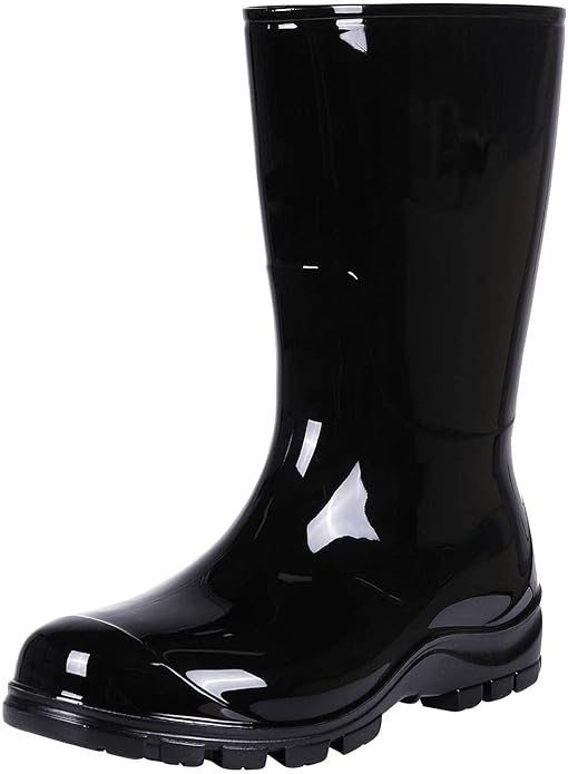 Asgard Women's Mid Calf Rain Boots Printed Waterproof Rubber Boots Short Garden Shose