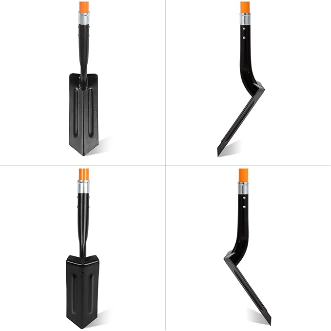VNIMTI Trench Shovel for Digging, 4-Inch Trenching Shovel with Fiberglass Handle, 56 Inches