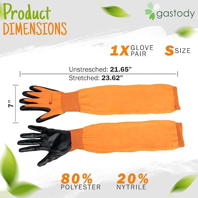 Long Sleeve Gardening Gloves Women and Men - Long Cuff Garden Gloves, Multipurpose Heavy Duty Outdoor and Indoor