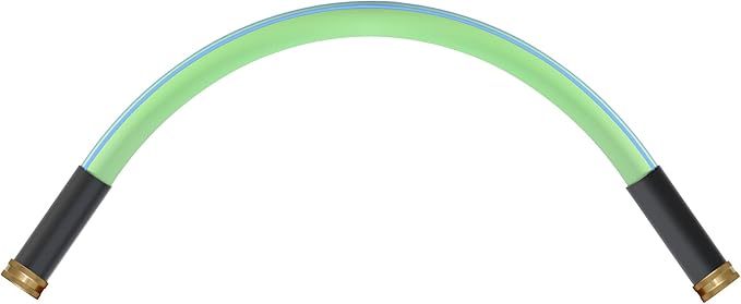 Atlantic Female to Female Heavy Duty Garden hose 2 ft x 5/8 Inch Green Color Short Leader Water Hose (2 Feet)
