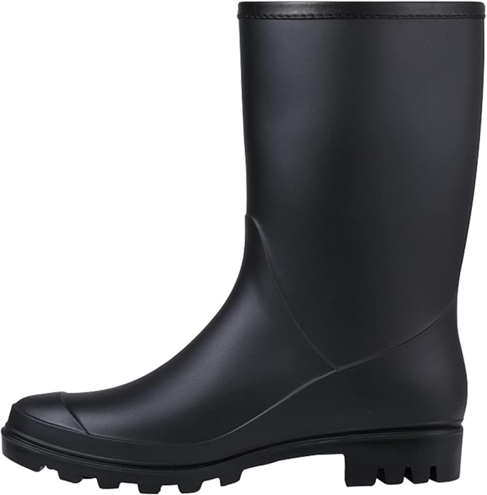 Evshine Women's Mid Calf Rain Boots Waterproof Garden Shoes