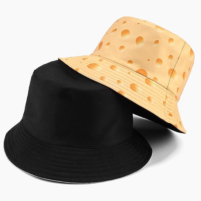 Malaxlx Bucket Hat Beach Sun Hat Fishing Hat for Women Men, Outdoor Travel Reversible Double Side Wear Fisherman Hat