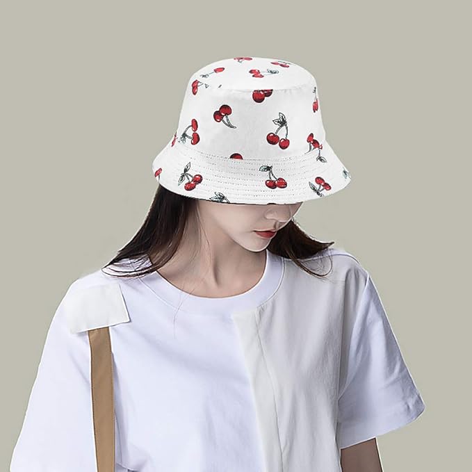 Malaxlx Bucket Hat Beach Sun Hat Fishing Hat for Women Men, Outdoor Travel Reversible Double Side Wear Fisherman Hat