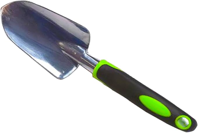 Garden Tool Set 3 Piece Gardening Tool with Rubber Non-Slip Handle, Heavy Duty Trowel Transplant Hand Rake Gardening Kit Lawn Garden Gifts