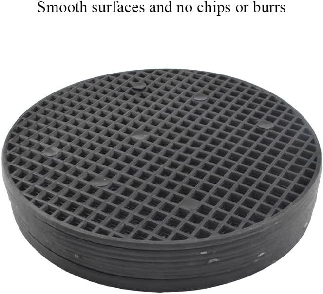 HAHIYO 10PCs 4Inch/10Cm Black Round PP Plastic Flower Pot Hole Mesh Pad Bottom Grid Mat Bonsai Drainage mesh Hole Screens Gasket Prevent Soil Loss Breathable Gasket Drainage Netting for Bonsai