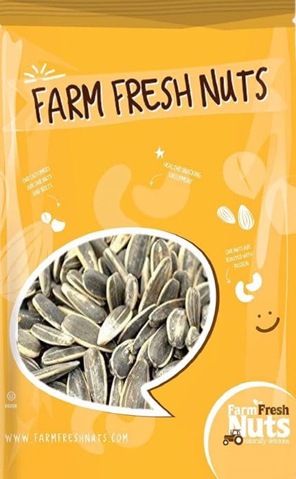 In shell sunflower seeds 2 LB Roasted in Small Batches -Vegan & Keto Friendly - Packed with Vitamin E and Magnesium - Farm Fresh Nuts Brand