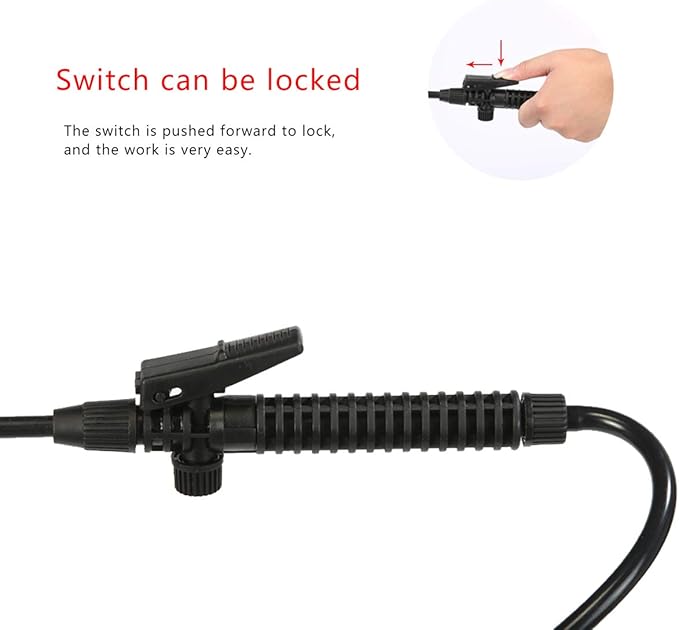 CLICIC Lawn and Garden Portable Sprayer 0.8 Gallon / 3 L - Pump Pressure Sprayer Includes Shoulder Strap.