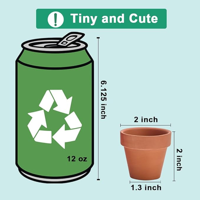 vensovo 48 Pcs 2" Tiny Terracotta & Terra Cotta Pots with Drainage - Small Mini Clay Ceramic Pottery Planter Ideal for Indoor/Outdoor Plants, Crafts, Wedding Favors