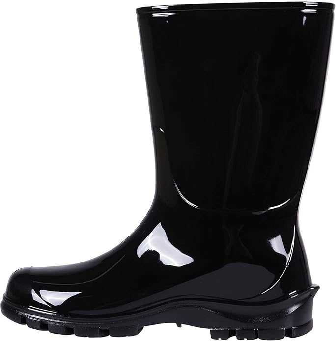 Asgard Women's Mid Calf Rain Boots Printed Waterproof Rubber Boots Short Garden Shose