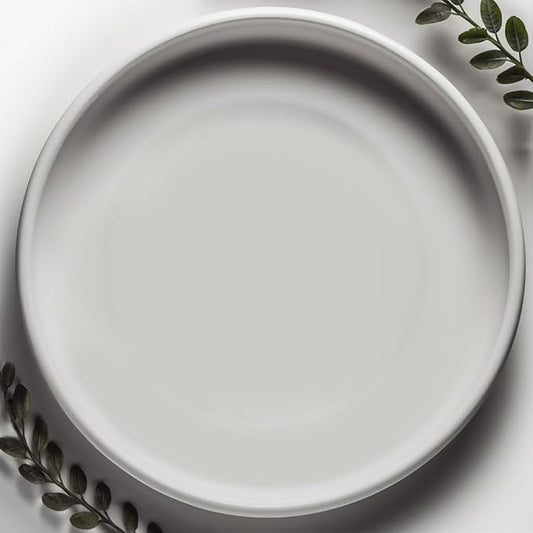 Willowy Matte White Ceramic Pot Saucer - Drainage Tray for 12, 13, 14, 15 Inch Planters + More Sizes