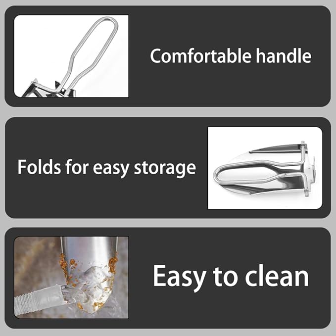 Kaxich 2Pcs Portable Folding Shovel Mini Camping Entrenching Shovels Multi-Function Spade with Storage Bag for Outdoor Backpacking Gardening Camping Hiking