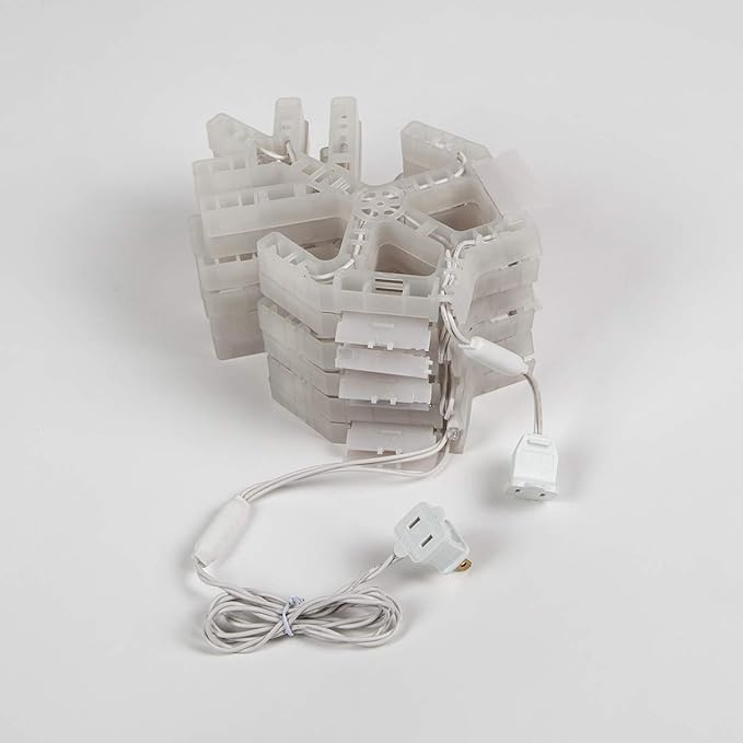 Kringle Traditions 20" Folding Cool White Snowflake Decoration LED Lights Large Snowflake Decorations Outdoor Lights (20" Cool White Snowflake)