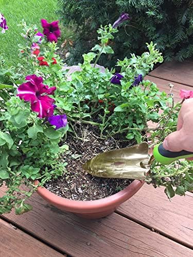 Garden Guru Titanium Transplanter Trowel Shovel - Rust Resistant - Ergonomic Handle - Perfect Hand Shovel Tool for Gardening Weeding Transplanting and Digging in Garden Beds (2 Pack)