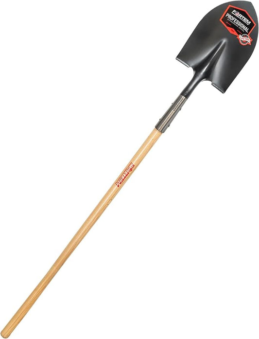FORTEM Professional Grade Pointed Shovel with 48" Hard Oak Handle
