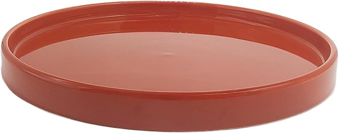 Ceramic Plant Saucer Pot Tray 8.5 Inch, Planter Saucers 6 7 8 9 10 11 12 15 Inch, Durable Sturdy Flower Drainage drip Water Tray for Glazed Pots Base (8.5 Inch- Red Terracotta)
