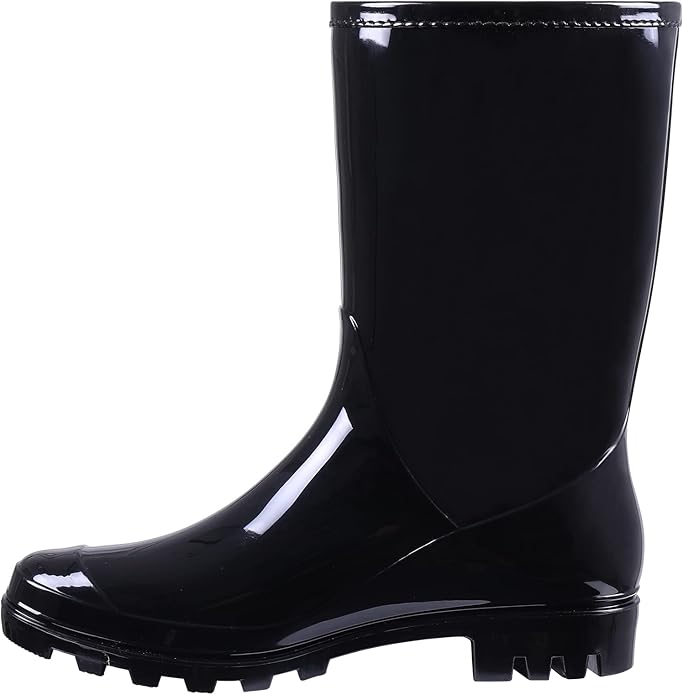 Evshine Women's Mid Calf Rain Boots Waterproof Garden Shoes