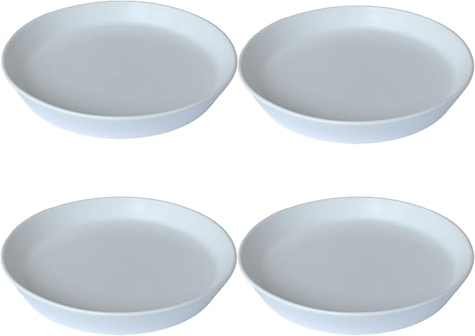 4 Pack of Plant Saucer, 5 inch Glazed Ceramic Plant Tray, Deep Drainage Tray for 4 Inch Flower Pot,Plant Dish Plate to Catch Water for Indoor & Outdoor