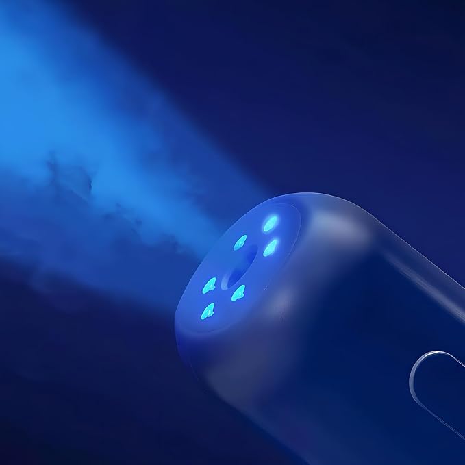 Cordless Electric Fogger, Rechargeable ULV Nano Sprayer with Blue Light, 380ml Nano Spray Gun Handheld Fogger，Electrostatic Portable Sprayer