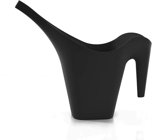 Mintra 1/2 Gallon Plant Watering Can, Indoor Outdoor Water Can for Plants, Long Spout Plastic Water Pitcher for Watering Flower Succulent, Durable and Lightweight, 2L/68 oz, 1 Pack, Black
