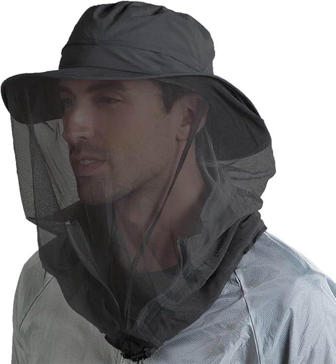 Peicees Head Net Hat for Men Women Adventure Fishing Hat Safari Hat for Hunting Camping Hiking