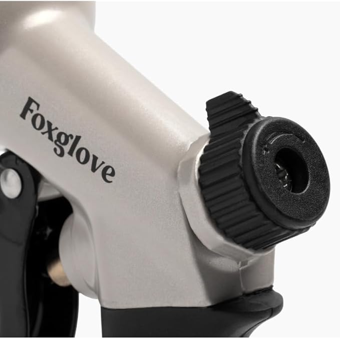 Foxglove Garden Hose Sprayer with 10 Spray Patterns. Adjustable Heavy Duty Hose Spray Nozzle with Flow Control. Ergonomic Handle for Watering Plants, Flowers and Lawns, Car, and Pet Washing.