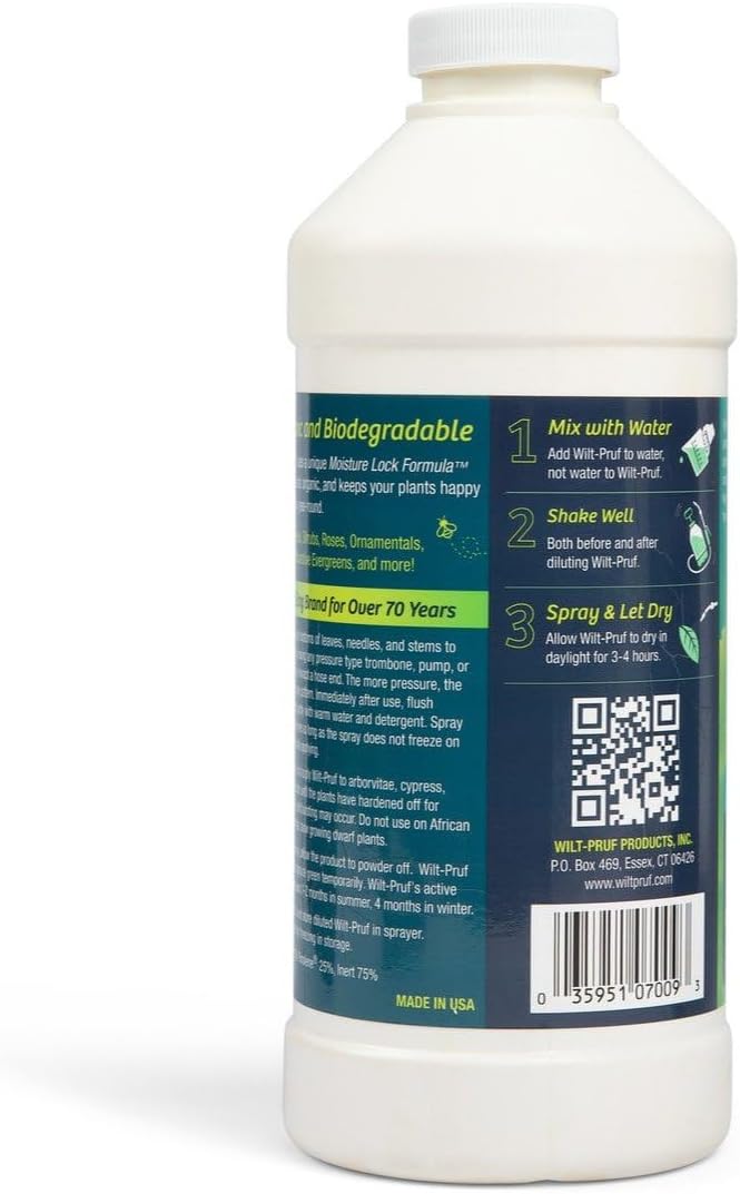 Wilt-Pruf® Concentrate | Organic Plant Protector | Professional-Grade Moisture Retention (32 oz)
