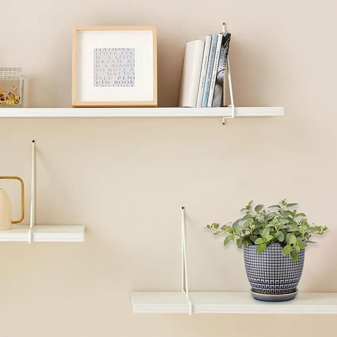 Oairse 4 inches Ceramic Planter Pots 3 Set of Small Round Flower Pots with Drainage Hole and Ceramic Tray for Succulents Cactus Indoor Outdoor Garden Home Windowsill