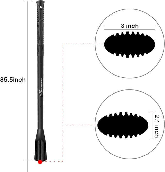Cutter Mattock, 36" Heavy Duty Pick Axe with Forged Heat Treated Steel Blades Hoe for Weeding, Prying and Chopping, Digging Tool with Fiberglass Handle (36" Fiberglass Handle Only)