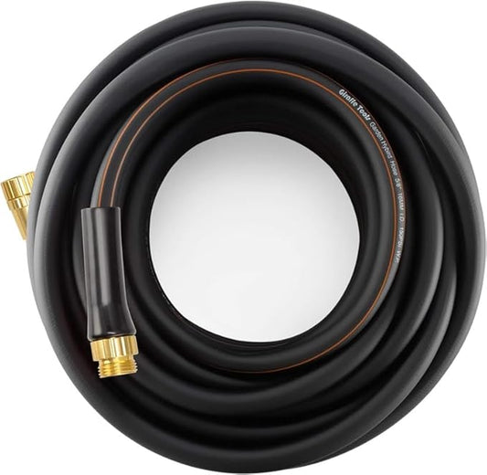 Giraffe Tools Garden Hose 50ft x 5/8", Water Hose Heavy Duty, Flexible, Lightweight Hybrid Hose with Swivel Handle, Male to Female Fittings