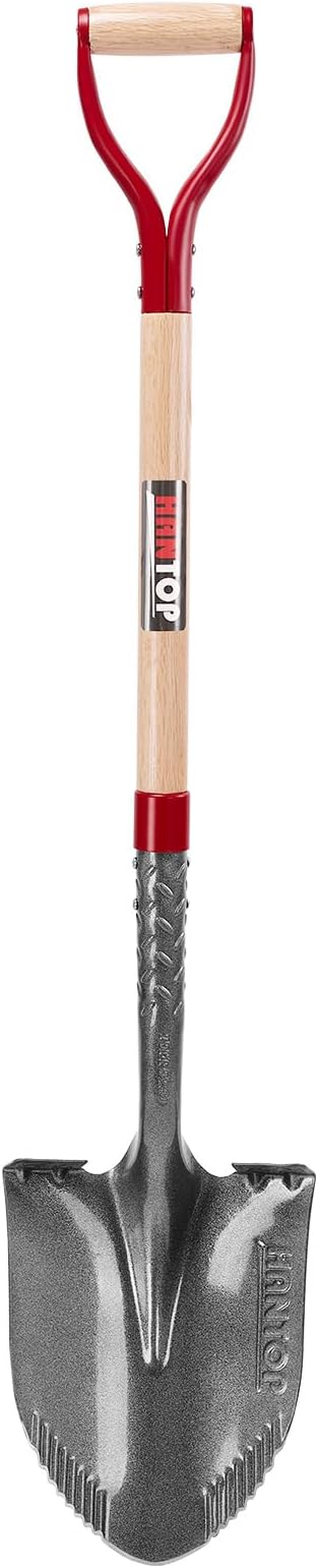 Garden Shovel Round Digging Shovel Heavy Duty Shovels for Digging Trenching Gardening Camping, 43 inches