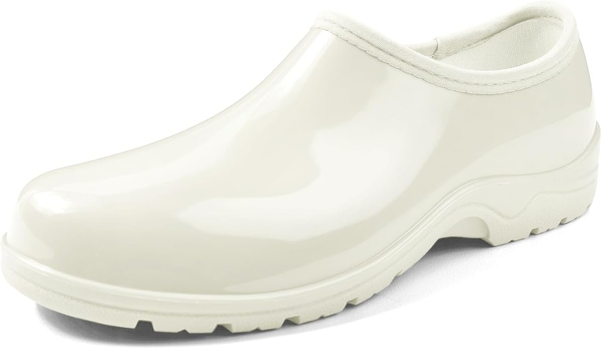 DKSUKO Waterproof Garden Shoe for Women Outdoor Slip-On Rain Boots Short Ankle Work Shoes and Garden Clogs with Comfort Insole