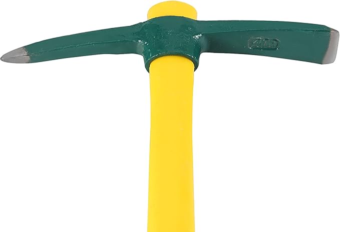 ZOENHOU 2 PCS 15 x 10 Inch Garden Pick, Heavy Duty Cutter Mattock Hoe with Fiberglass Handle, Pick Axes for Digging Stumpy Flower Beds