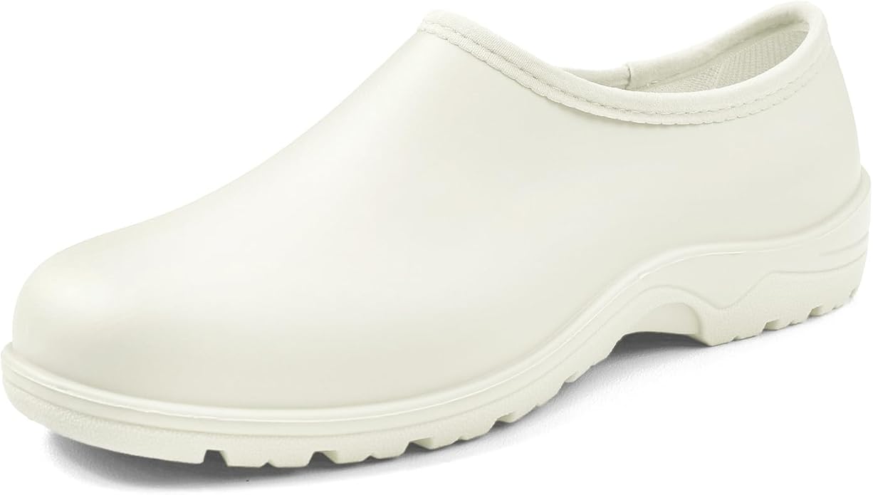 DKSUKO Waterproof Garden Shoe for Women Outdoor Slip-On Rain Boots Short Ankle Work Shoes and Garden Clogs with Comfort Insole