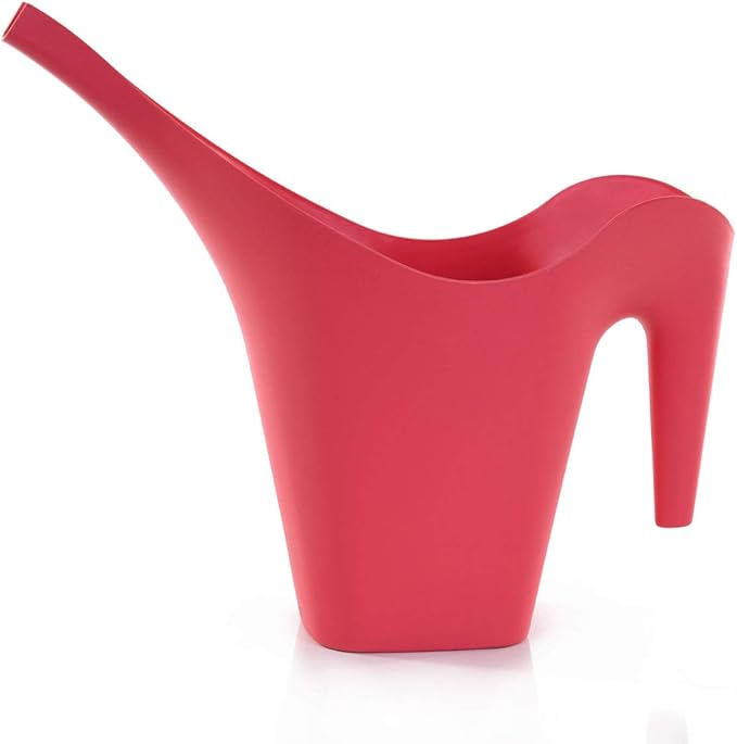 Mintra 1/2 Gallon Plant Watering Can, Indoor Outdoor Water Can for Plants, Long Spout Plastic Water Pitcher for Watering Flower Succulent, Durable and Lightweight, 2L/68 oz, 1 Pack, Coral