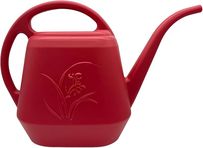 Plastic Watering Can - Wine Red Color - 1 Gallon