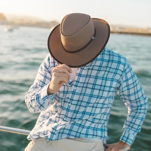 American Hat Makers Cabana Wide Brim Sun Hat | Handcrafted, Breathable, UPF 50 & Water-Resistant | Perfect for Outdoors