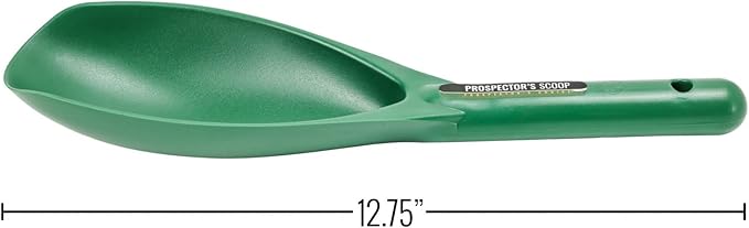 ASR Outdoor 12.5 Inch Prospecting Large Sand Scoop Plastic Trowel for Metal Detector Gold Panning, Green