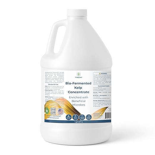 Liquid Seaweed Fertilizer for Plants with Soil Activator, Fermented Organic Liquid Kelp Fertilizer for Vegetables, Indoor and Outdoor Plants - Made in USA (1 Gallon)