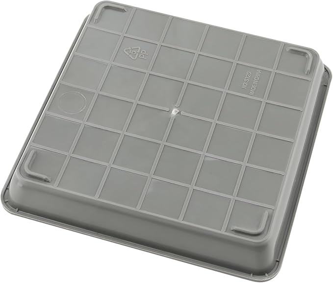 JOIKIT 10 PCS 11.4 x 11.4 Inch Square Plant Saucer, Plastic Plant Saucer Drip Tray, Square Flower Pot Tray for Indoors and Outdoor Plant Pots, 1.6 Inch Deep, Gray