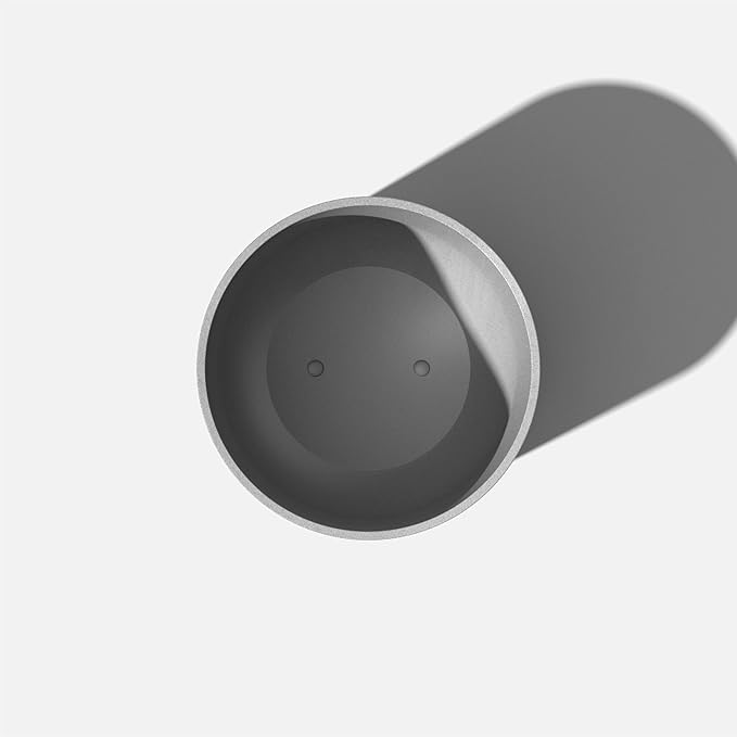 Veradek Round Lima Plastic Planter Pots for Indoor/Outdoor Garden Use, Gray, Suitable for Small to Large Succulent Plants, Flowers, Modern Interior Plants