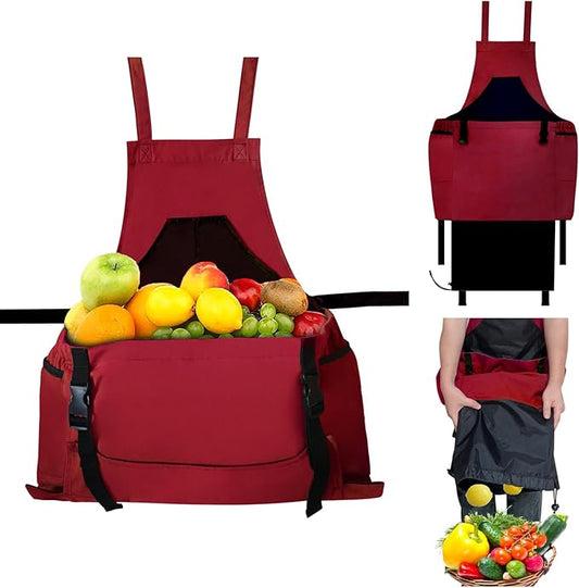 Gardening Apron, Harvest Apron Gardening Gifts for Men Gardening Apron with Pockets for Women, Green