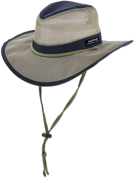 Mesh Crown Safari Men's Sun Hat, 3" Brim, Adjustable Chin Cord, UPF (SPF) 50+ Sunhat Protection