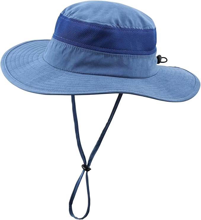 Connectyle Kids Wide Brim Sun Hat for Toddler Boys Girls Breathable Bucket Hat for Fishing Hiking UPF 50+ Protection Sun Hat