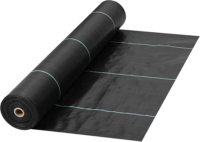 VEVOR Weed Fabric Barrier Heavy Duty, 4x300FT 5.8oz Weed Blocker Fabric, Woven Landscape Fabric, Garden Fabric Weed Barrier, Weed Control Fabric Ground Cover, Geotextile Fabric, Gardening Mat, Black
