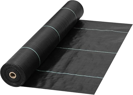 VEVOR Weed Barrier Fabric, Heavy Duty 4x100FT 5.8oz Woven Landscape Fabric, Garden Fabric Weed Barrier, Weed Control Fabric Ground Cover, Geotextile Fabric for Landscaping, Weed Block Gardening Mat