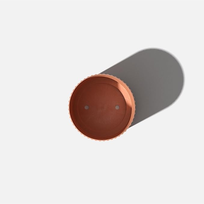 Veradek Demi Series Round Planter for Porch, Patio, Backyard | Durable Plastic-Stone Composite Material | Modern Décor for Tall Plants, Flowers