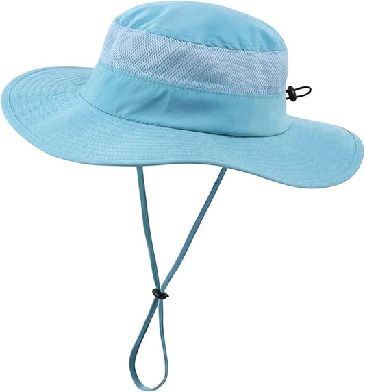 Connectyle Kids Wide Brim Sun Hat for Toddler Boys Girls Breathable Bucket Hat for Fishing Hiking UPF 50+ Protection Sun Hat