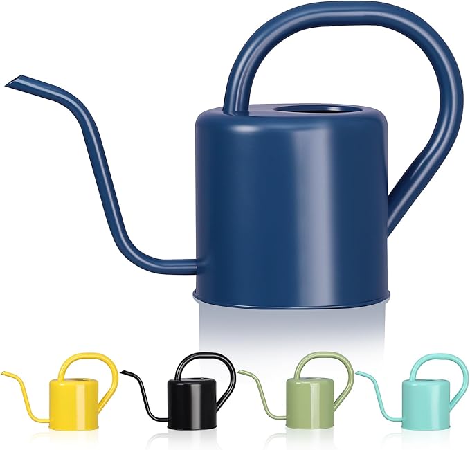 Watering Can, Stainless Steel Watering Can for Indoor & Outdoor Plants, 1L/35oz Long Spout Water Can with Handle, Rust-Proof Plant Watering Pot for House Plants, Garden Flowers