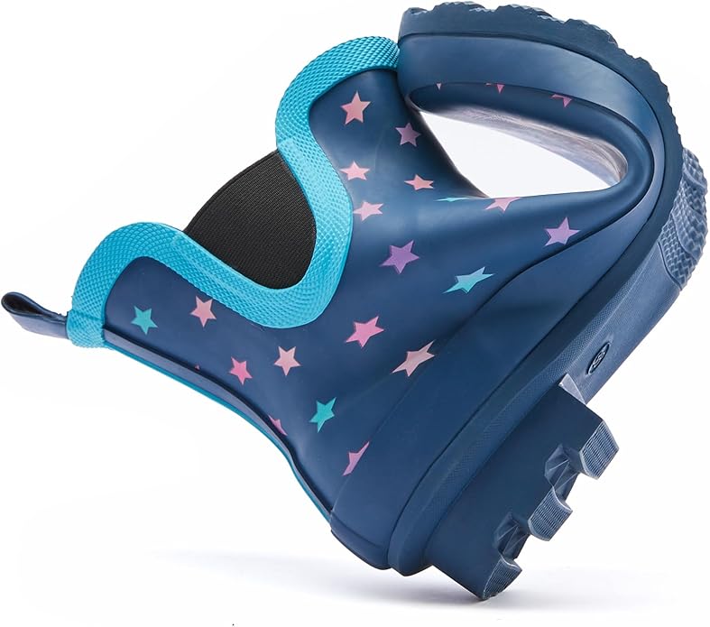 SWIFTFROG Rain Boots for Women - Waterproof Ankle Garden Shoes Anti-Slipping Floral Printed Rainboots for Ladies Stylish Light Ankle Rain Shoes, Women's Rain Footwear