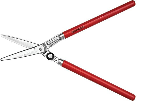 BERGER Professional Lightweight Topiary Hedge Shear, 6.3" Chromium-Plated Blades, Sap Groove to Prevent Sticking, Shock-Absorbing Buffer, Beech Wood Handles, 2520